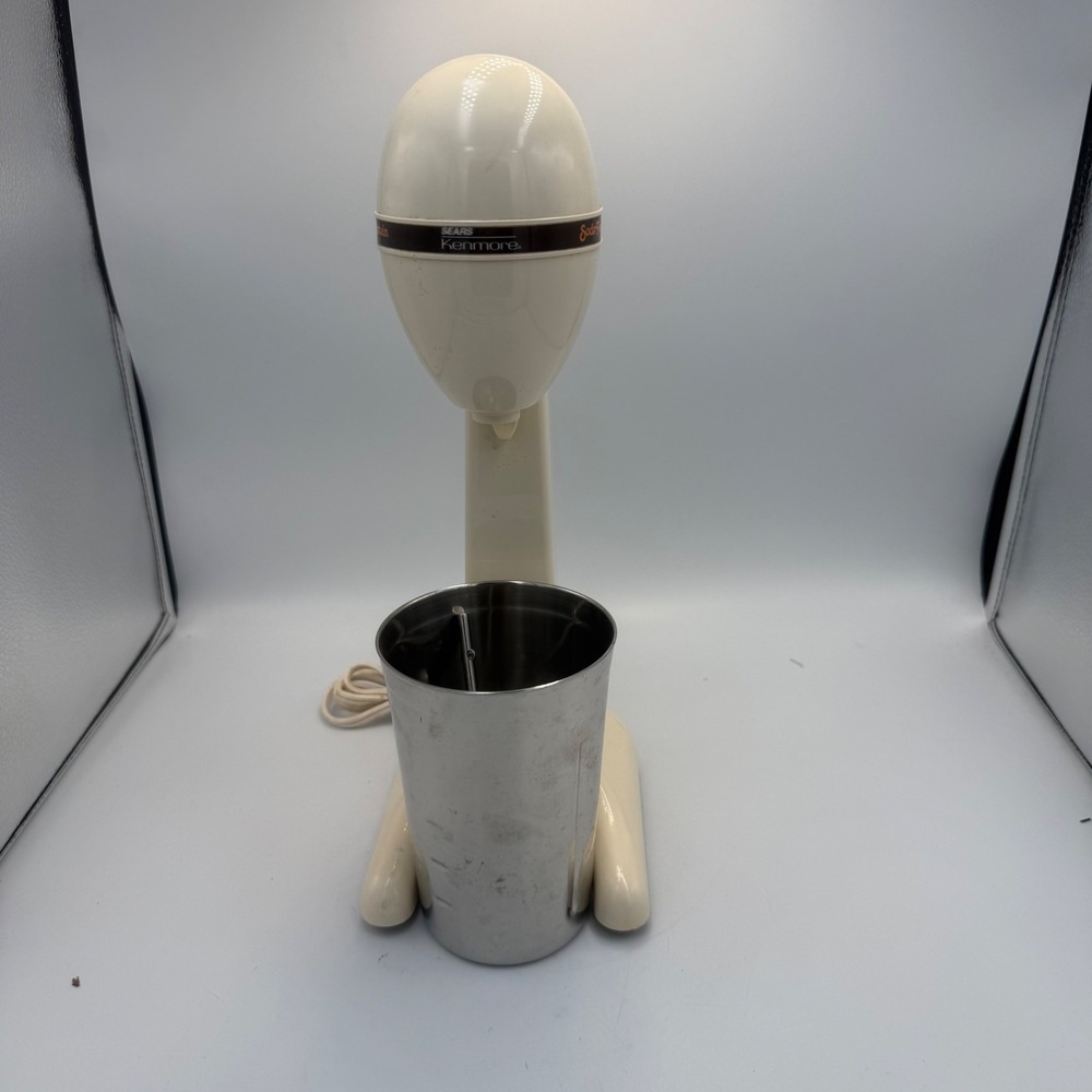 Vintage Sears Kenmore Soda Fountain Milkshake Mixer 400.825503 Cream with Cup